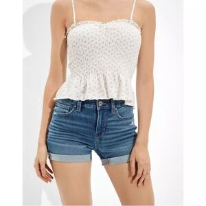 Women’s American Eagle The Dream short High-Waisted‎ Denim Midi Short size 10